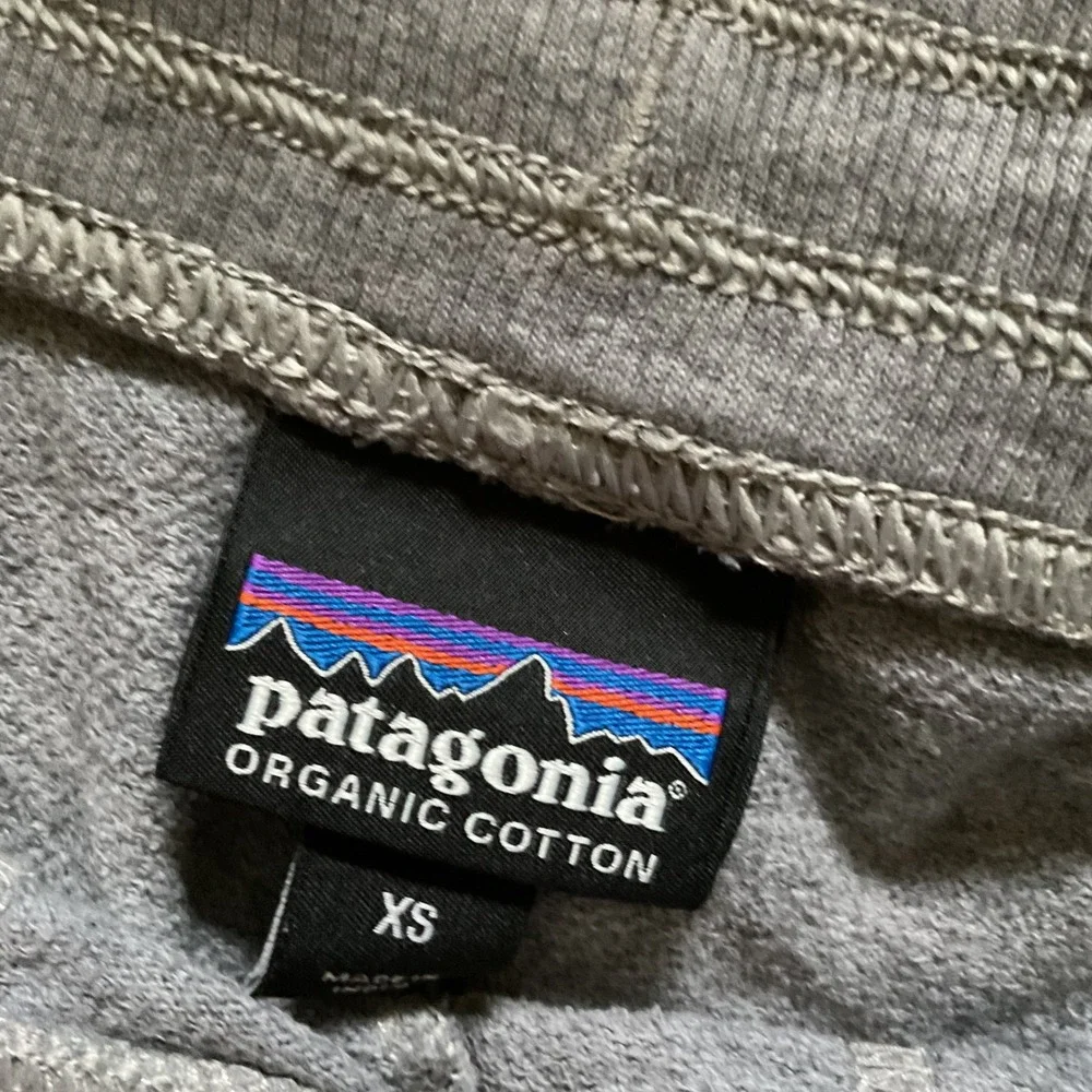 Patagonia Organic Cotton Sweatpants Mens XS Gray Drawstring Joggers Loungewear - Picture 2 of 13